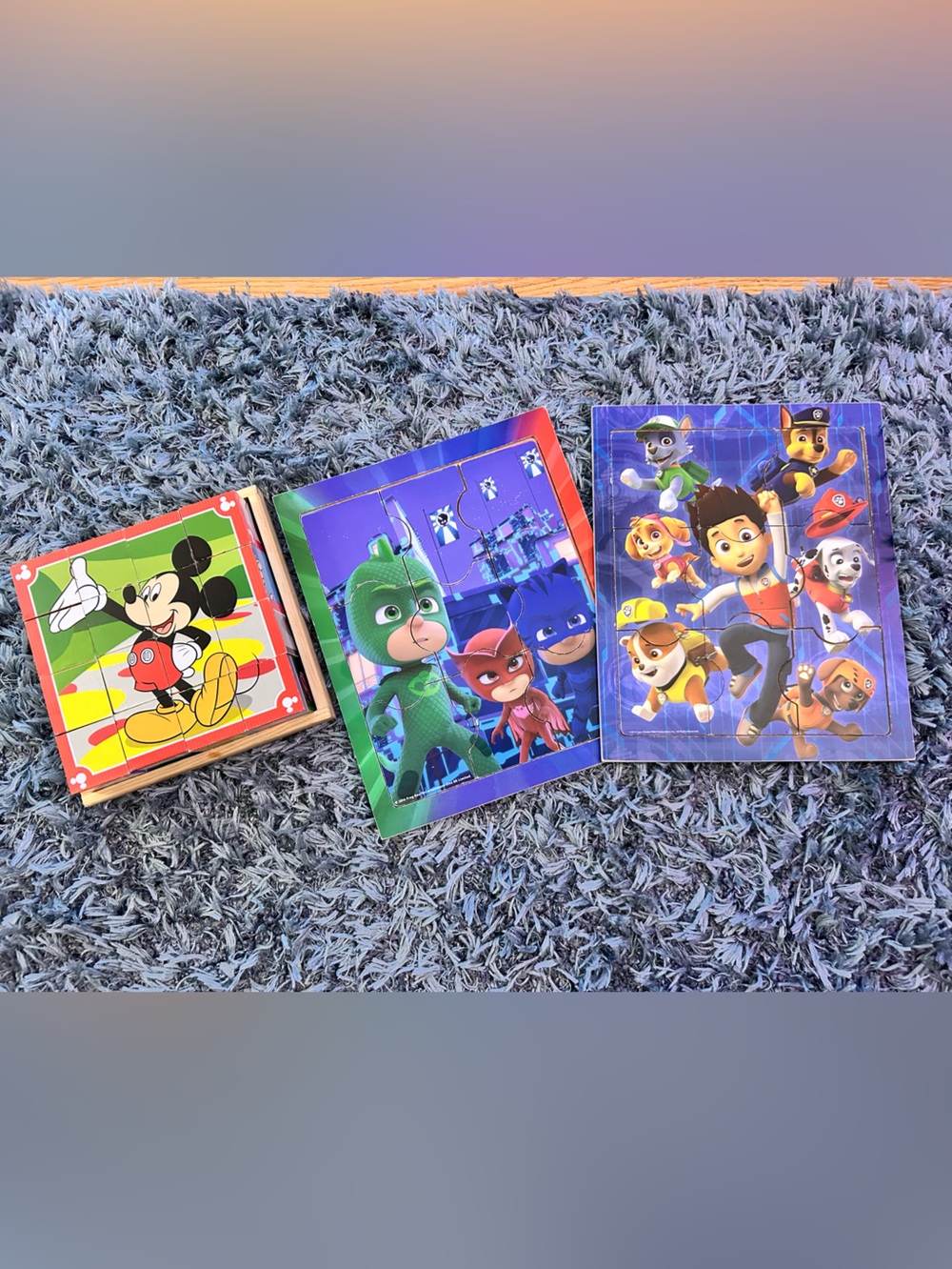 Set of 3 puzzles - Mickey and Friends Block Puzzle with 2 Extra Board Puzzles